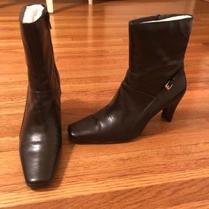 Nine West above ankle leather booties.